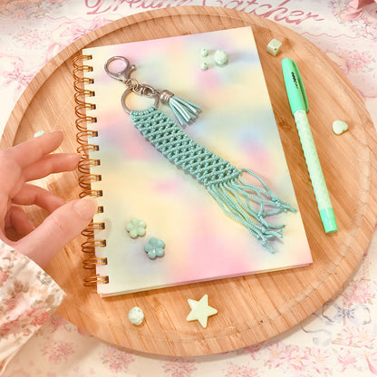 Cute Mint Macrame Keychain