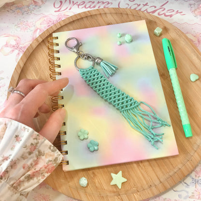 Cute Mint Macrame Keychain