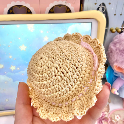 Tan Crochet Hat for Monchhichi Toys