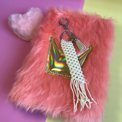 Milky Macrame Keychain