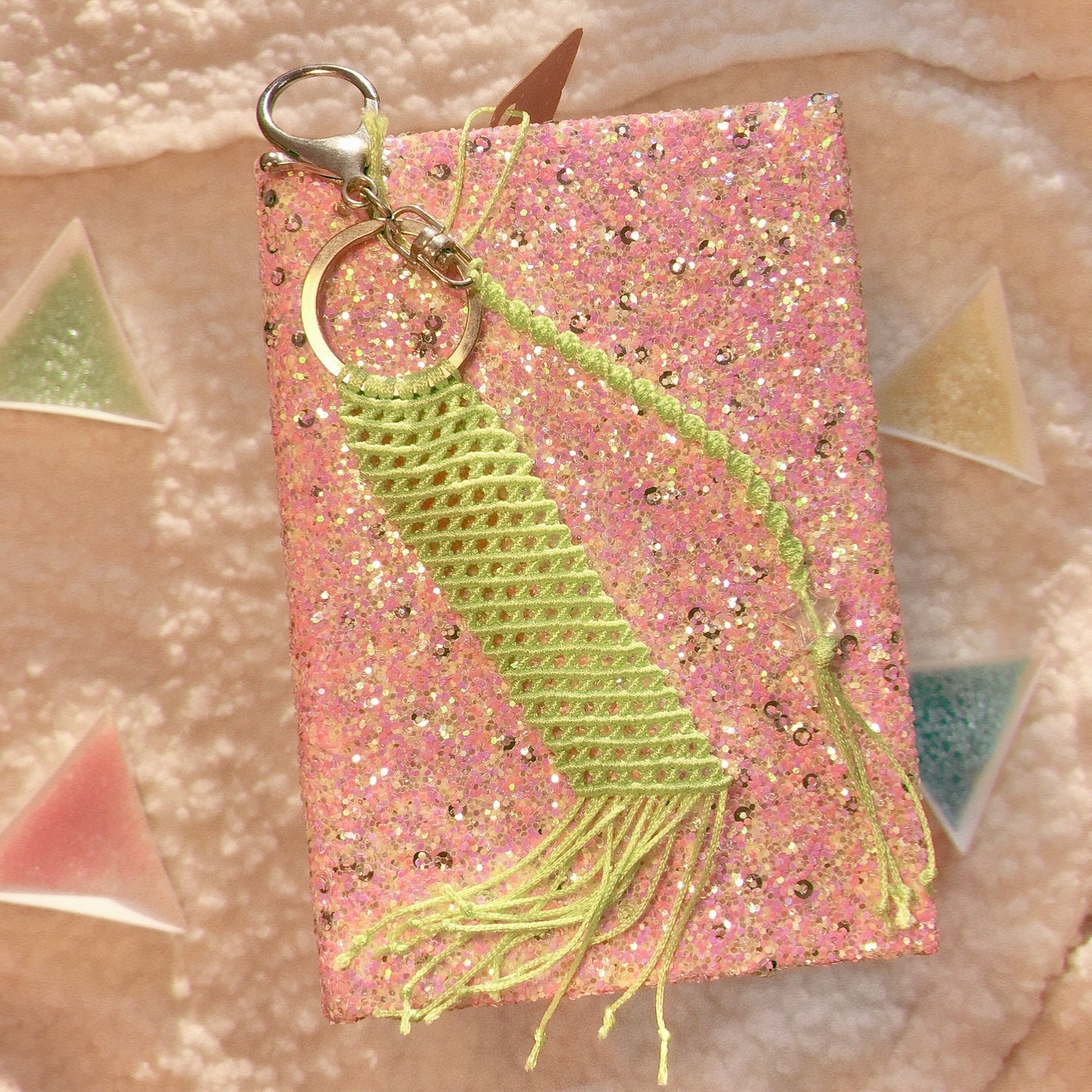 Light Green Cute Macrame Keychain