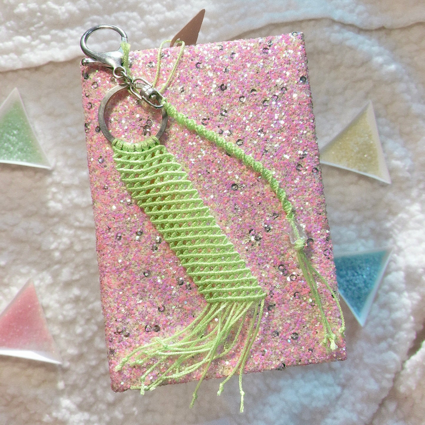 Light Green Cute Macrame Keychain