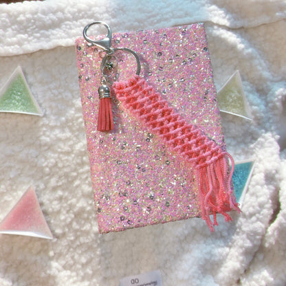 Cute Kawaii Pink Macrame Keychain