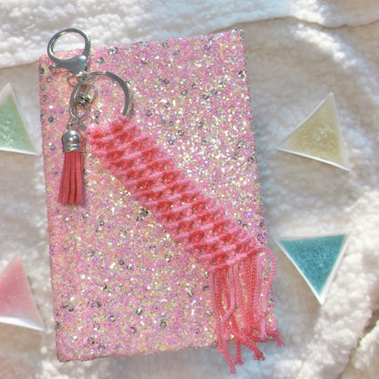 Cute Kawaii Pink Macrame Keychain