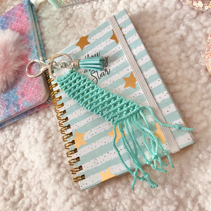 Cute Mint Macrame Keychain