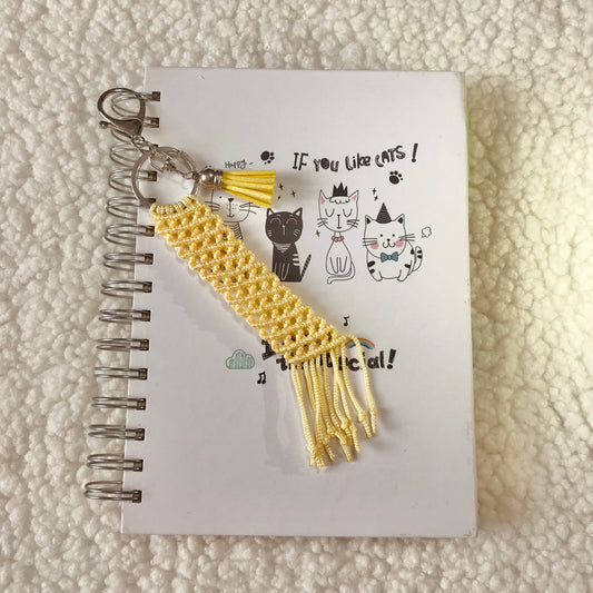 Light Yellow Macrame Keychain