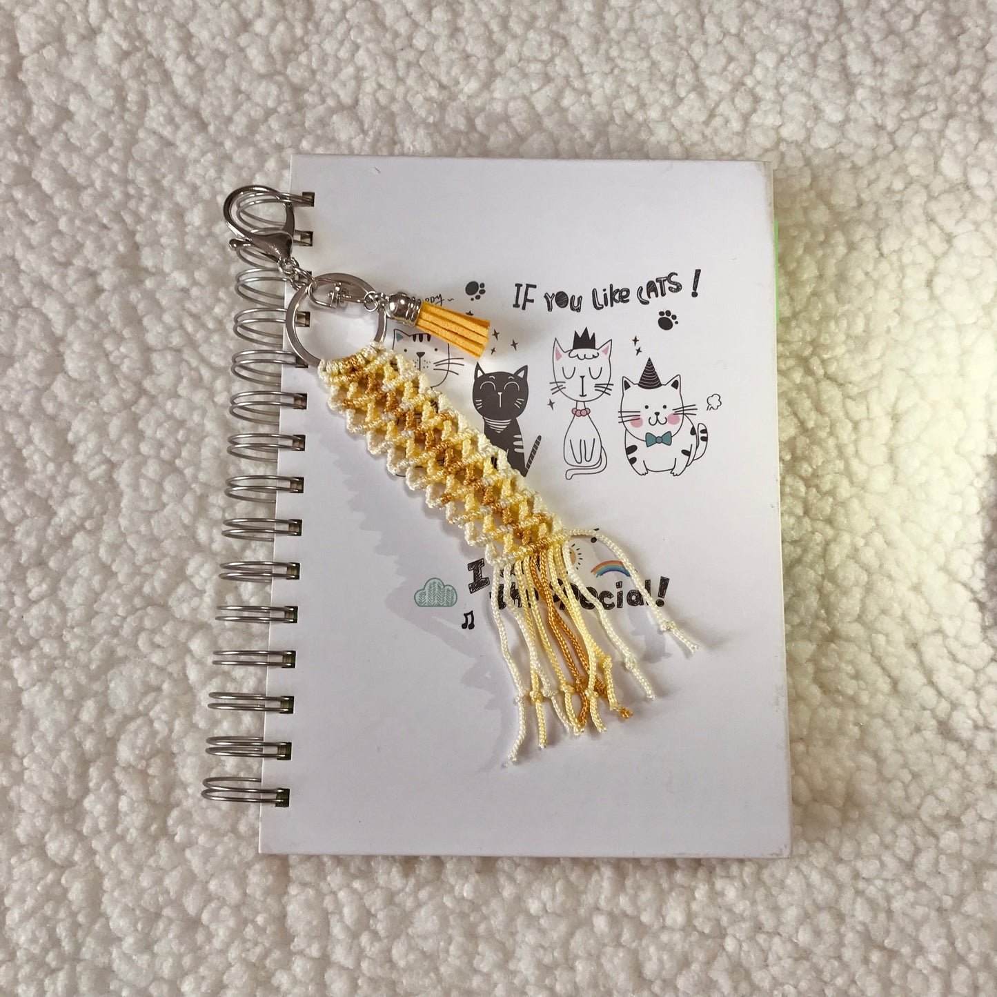 Cute Macrame Keychain For Planners And Bullet Journals