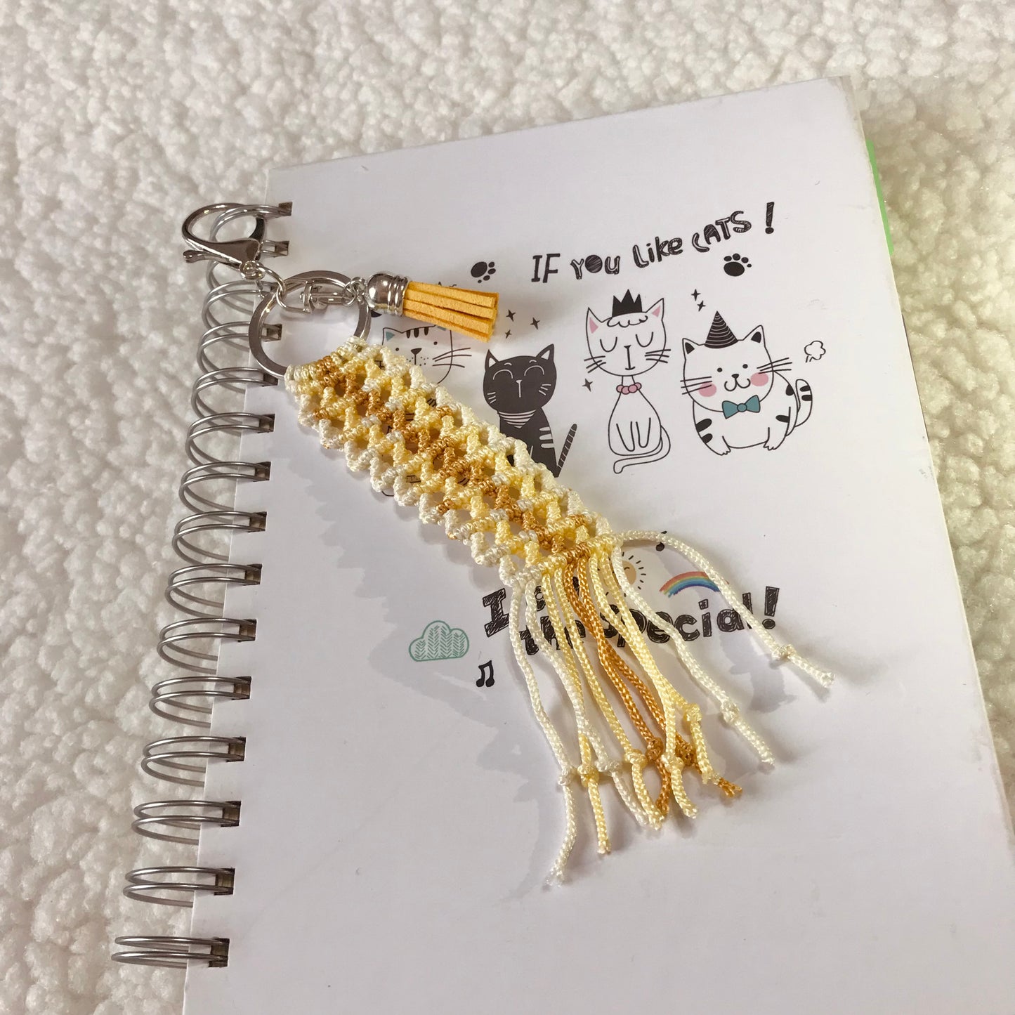 Cute Macrame Keychain For Planners And Bullet Journals