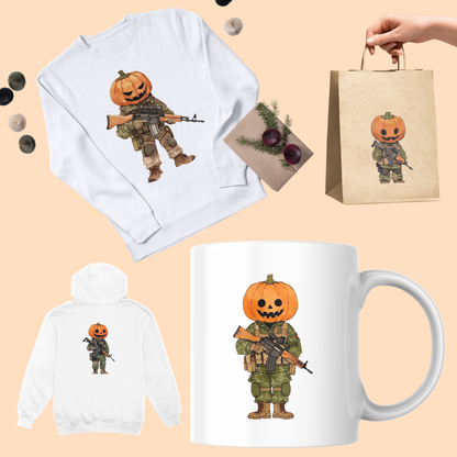 Halloween Soldier Pumpkin PNG Clipart