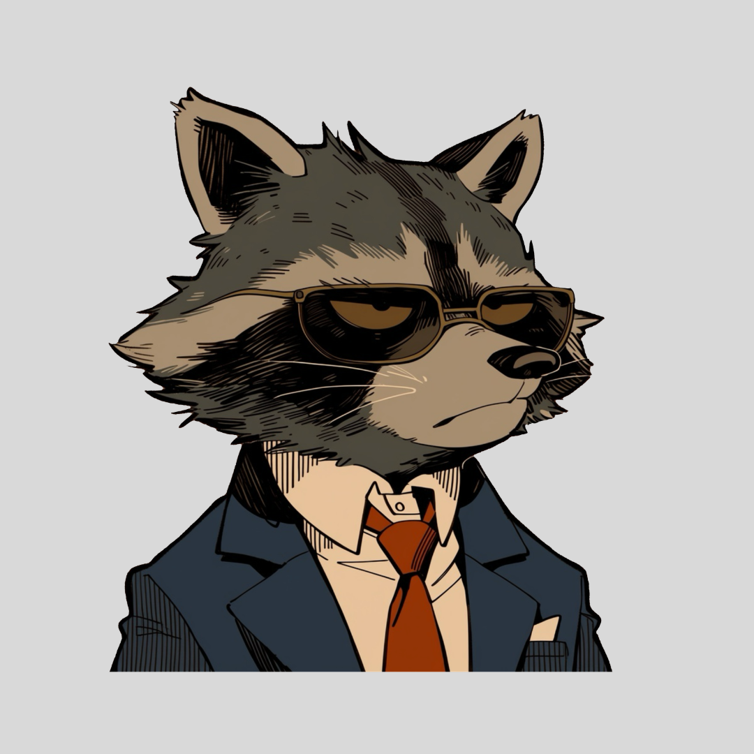 Gangsta Raccoon PNG Clipart