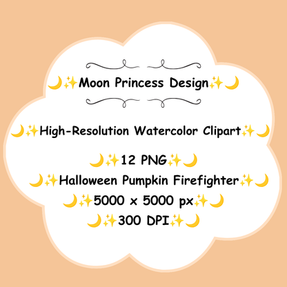 Halloween Firefighter Pumpkin PNG Clipart