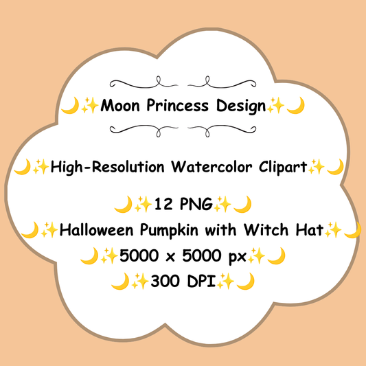Halloween Pumpkin with Witch Hat PNG Clipart