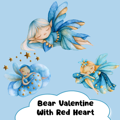 Sleeping Fairy in Blue Dress PNG Clipart