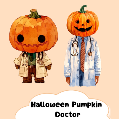 Halloween Doctor Pumpkin PNG Clipart