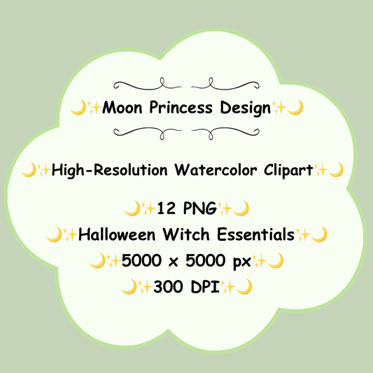 Halloween Witch Essentials Clipart Set PNG