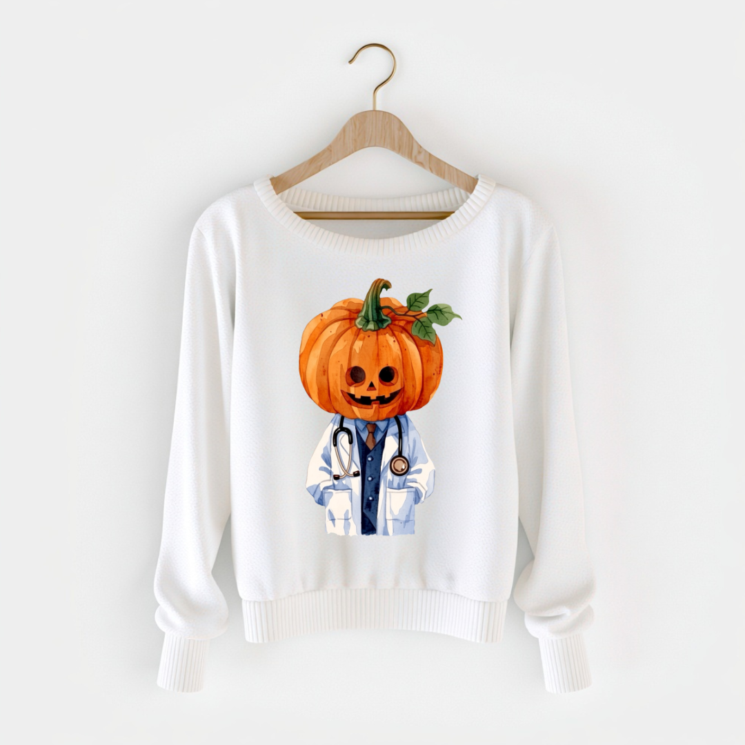 Halloween Doctor Pumpkin PNG Clipart
