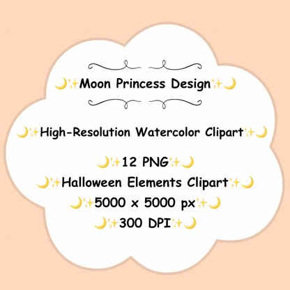 Spooky Halloween PNG Clipart Bundle (12 Pieces)