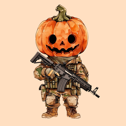 Halloween Soldier Pumpkin PNG Clipart