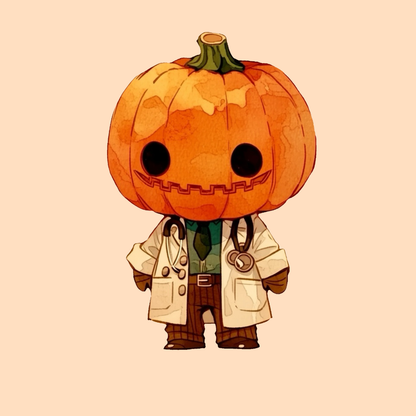 Halloween Doctor Pumpkin PNG Clipart