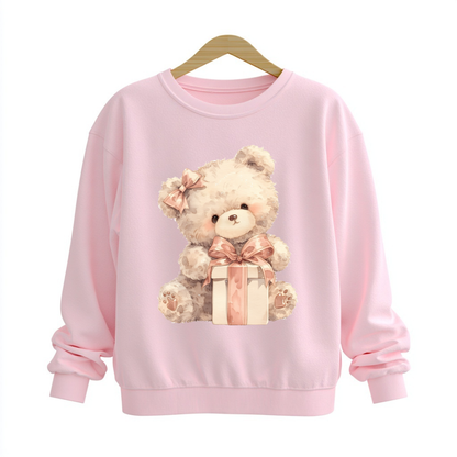 Cute Pink Birthday Bear PNG Clipart