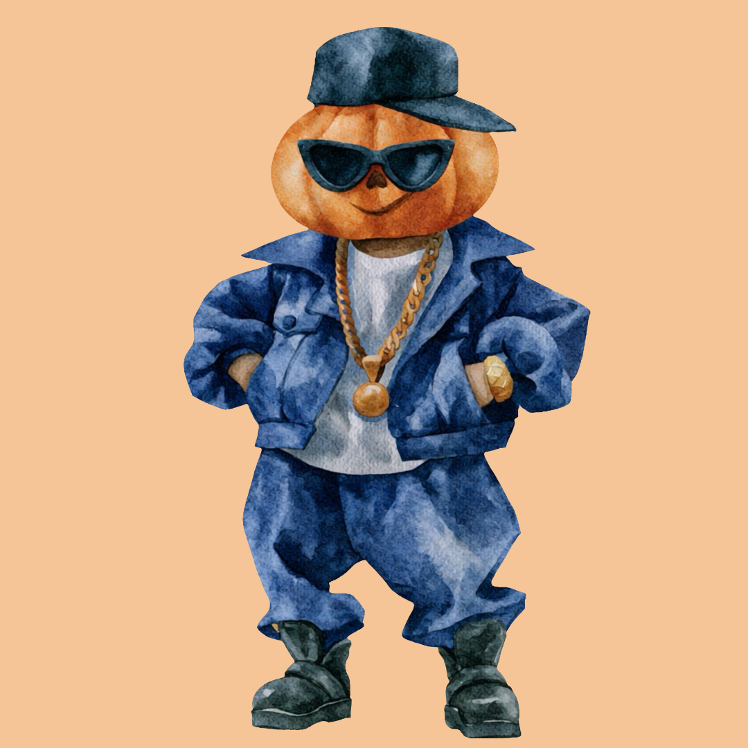 Halloween Gangsta Pumpkin PNG Clipart