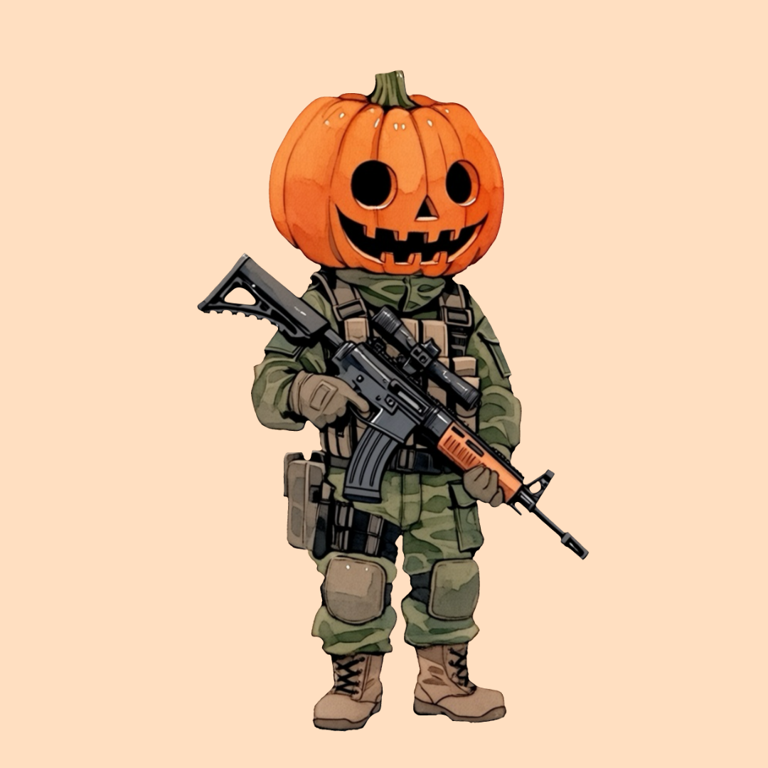 Halloween Soldier Pumpkin PNG Clipart