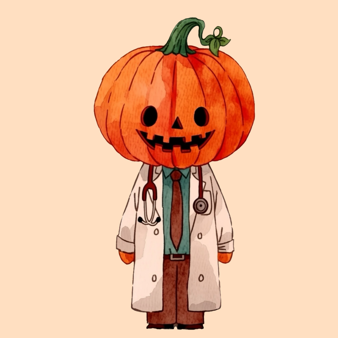 Halloween Doctor Pumpkin PNG Clipart