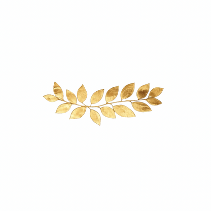 Mint & Gold Leaf Text Divider PNG Clipart