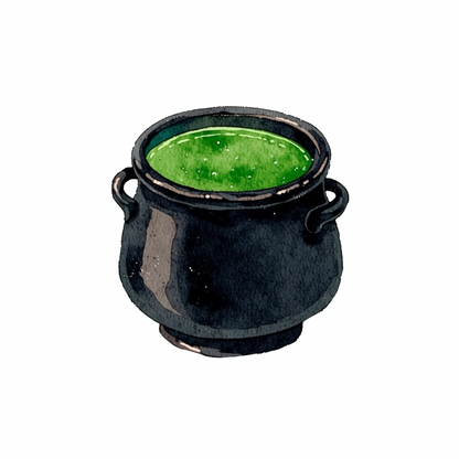 Halloween Witch Essentials Clipart Set PNG