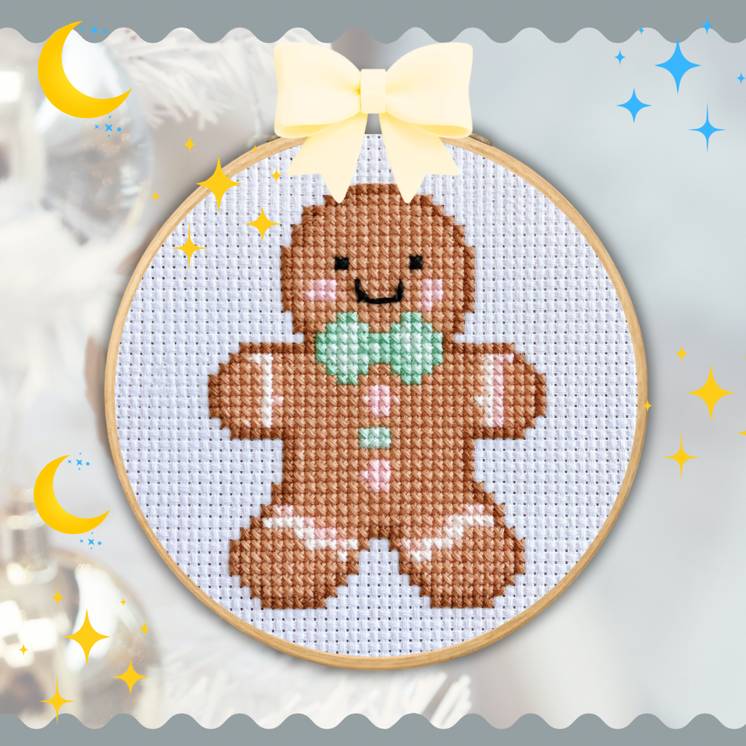 Gingerbread Man Cross Stitch Pattern
