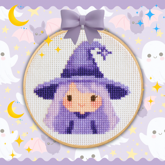Halloween Witch Cross Stitch Pattern
