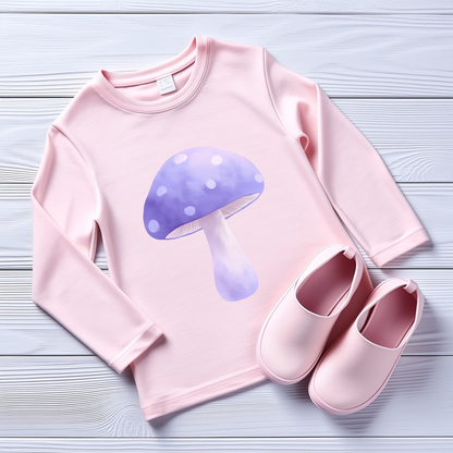 Whimsical Lavender Mushroom PNG Clipart